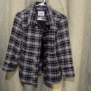 Live A Little Plaid Jacket Size PS